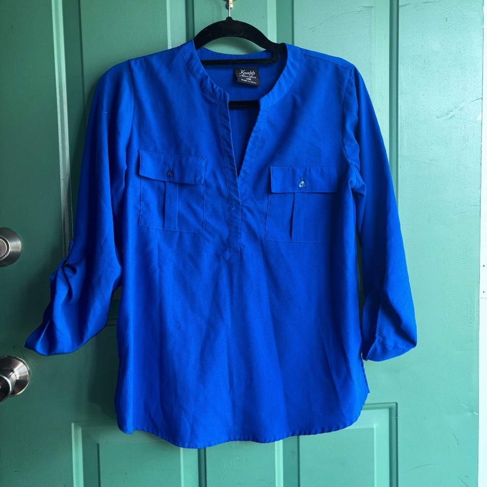 Knapp studio medium royal blue blouse